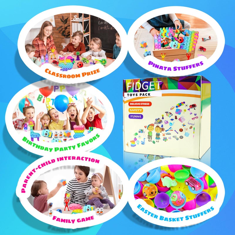 BicMan 1000pcs Party Favors for Kids  Fidget Toys Pack  Stocking Pinata Stuffers  Birthday Toys  Prize Box  Treasure Box  Goodie Bag Stuffers Carnival Prizes - Image 5